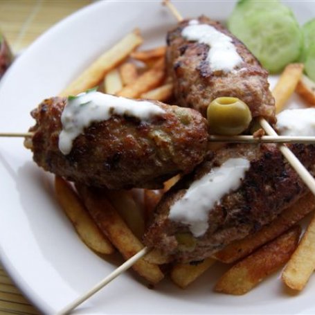 Krok 5 - Kebabki musztardowe z oliwkami foto