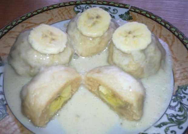 Fotografia przedstawiająca Knedle z bananami