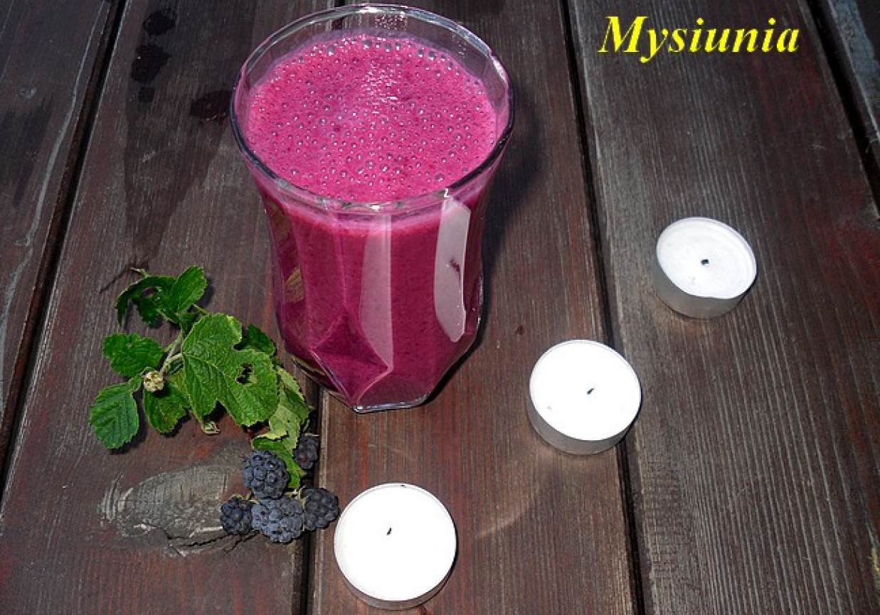 Koktajl banan - jeżyna foto