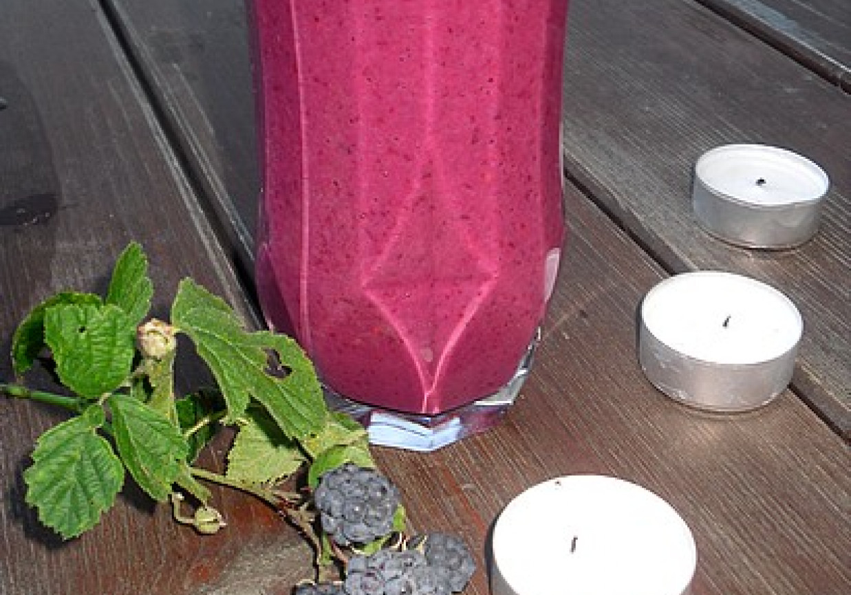 Koktajl banan - jeżyna foto
