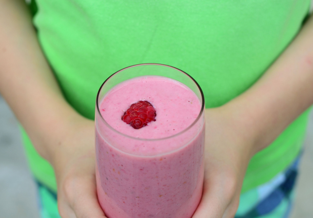 Koktajl malinowo-truskawkowy foto