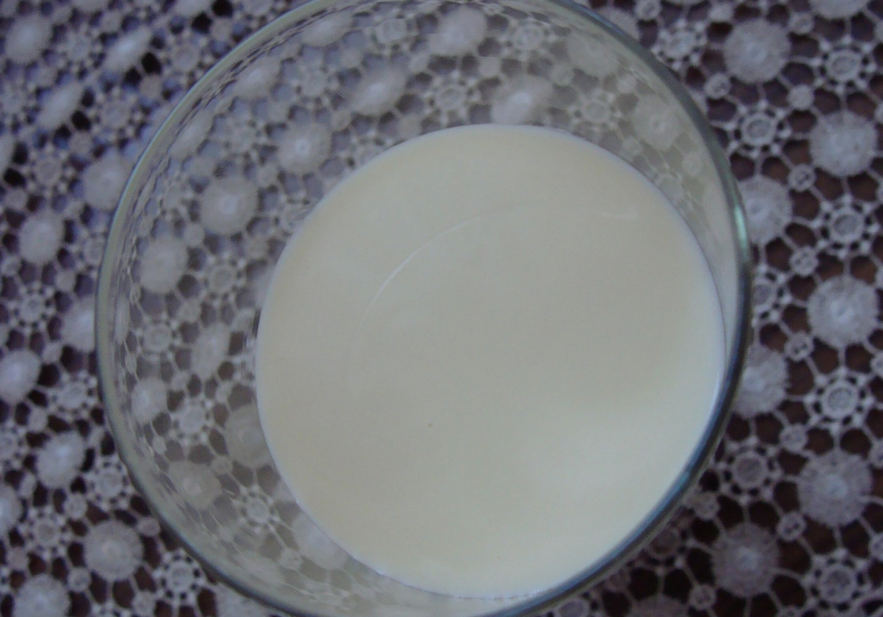 Koktajl mleczny z sokiem jabłkowym foto