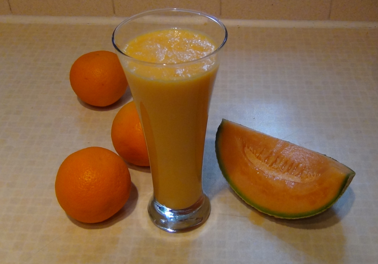 Koktajl z melona i pomarańczy foto