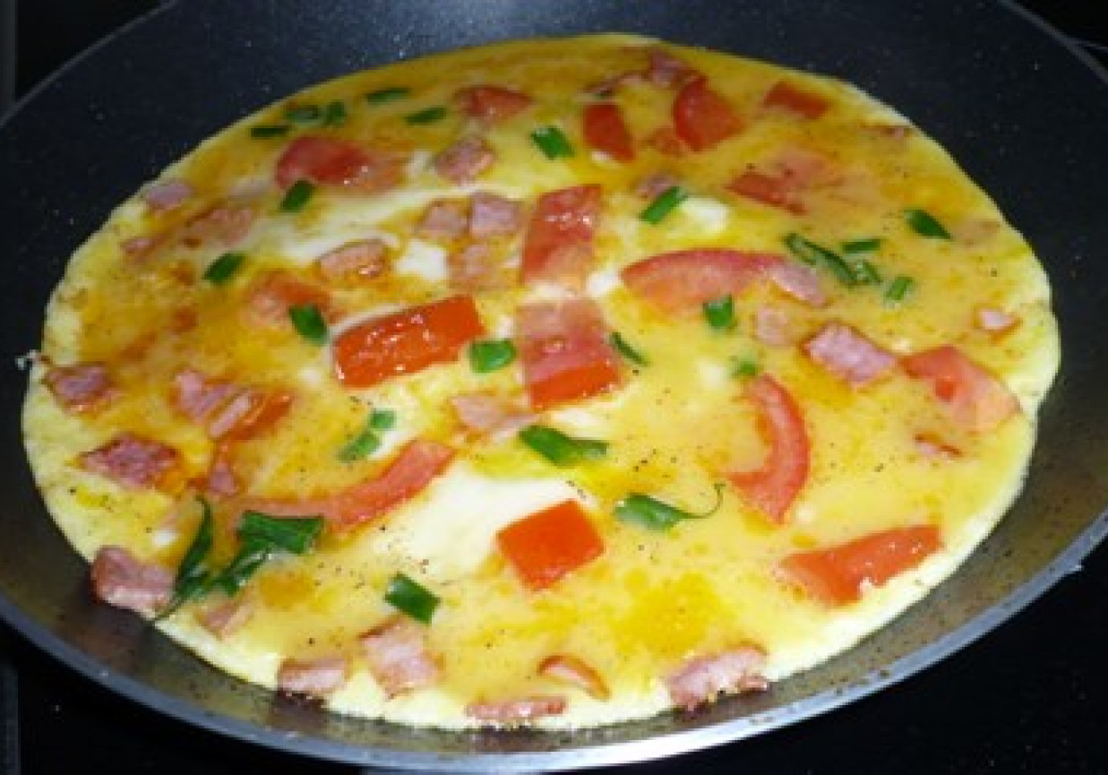 Kolorowy omlet studencki foto