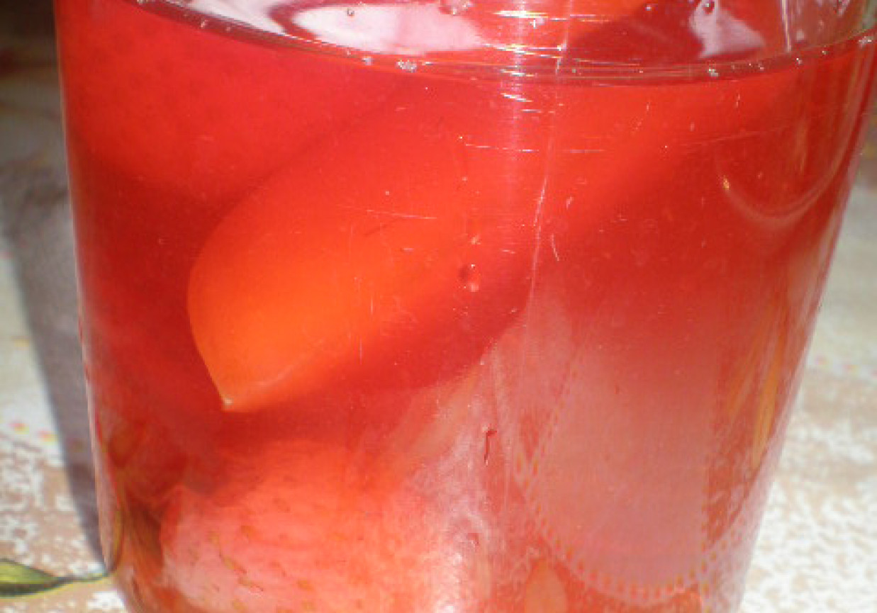 Kompot jabłkowo- truskawkowy foto