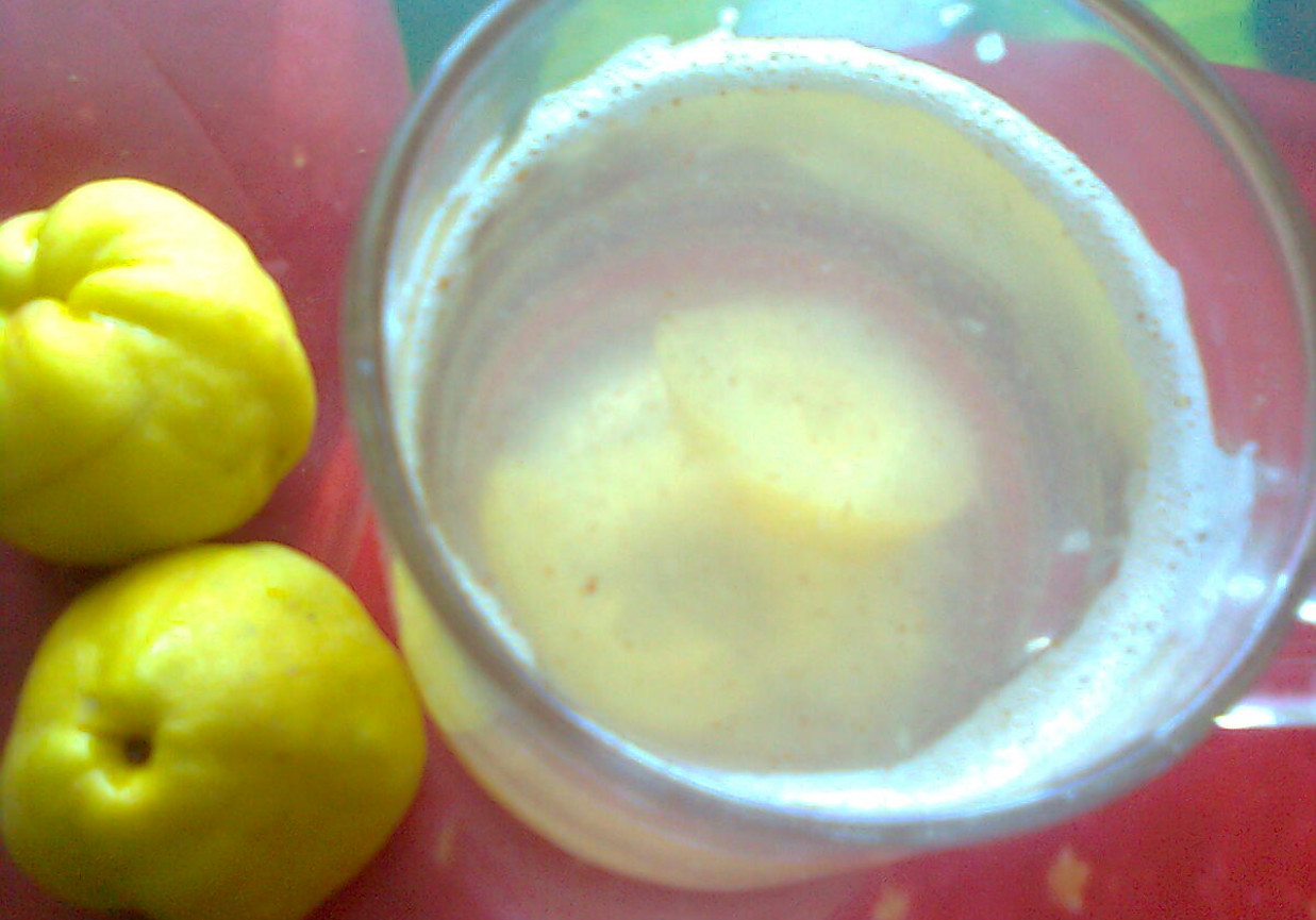 Kompot jabłkowo-pigwowy z cynamonem foto