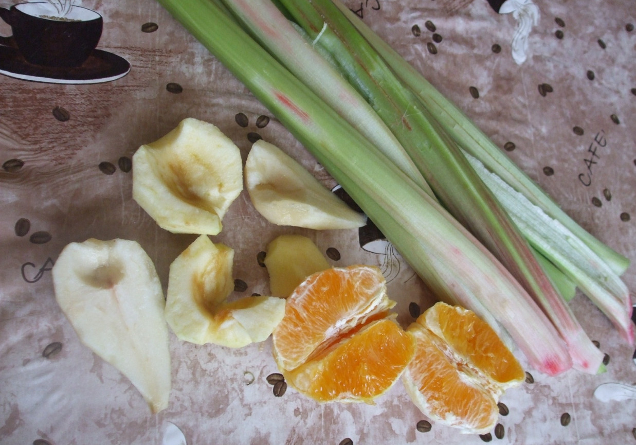 Kompot owocowo-rabarbarowy z gożdzikami foto