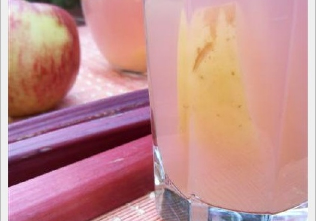 Kompot rabarbarowo-jabłkowy z cynamonem foto