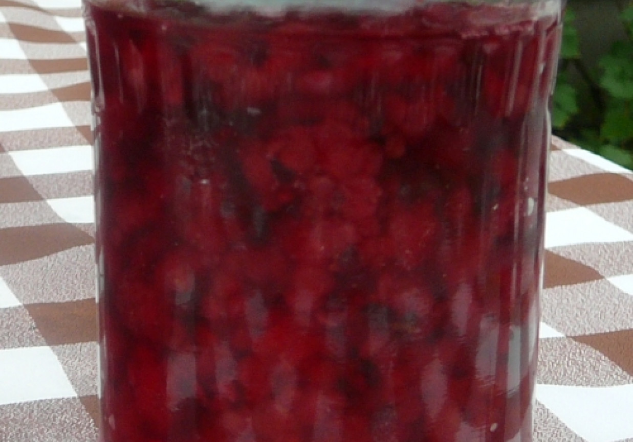 Kompoty z malin z syropem z bzu foto