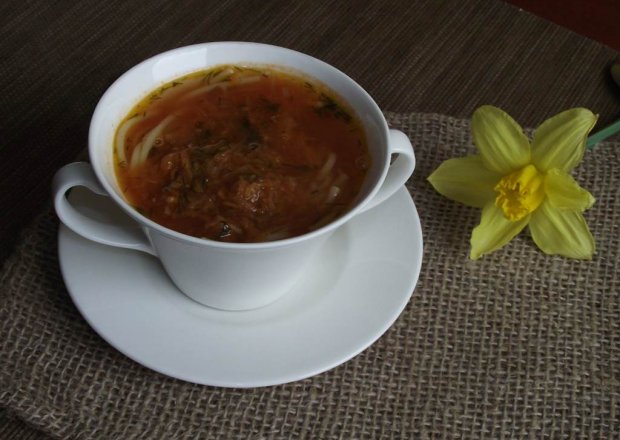 Fotografia przedstawiająca Koperkowa zupa pomidorowa