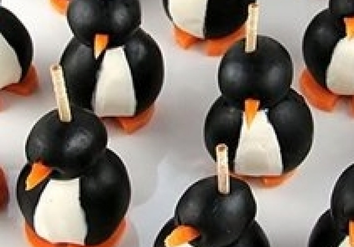 Koreczki pingwinki foto