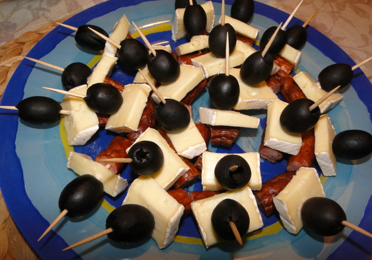 Koreczki z serem pleśniowym foto