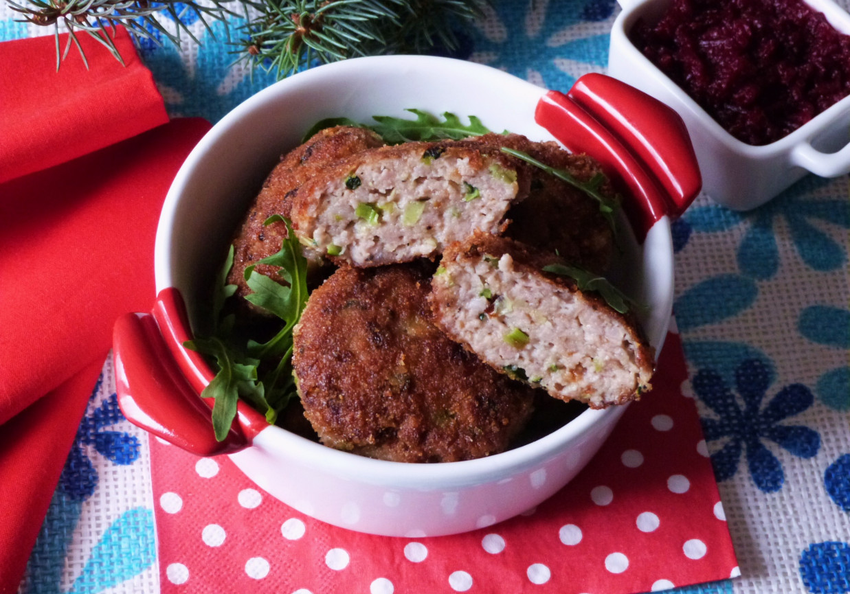 Kotleciki mielone z cukinią i porem foto