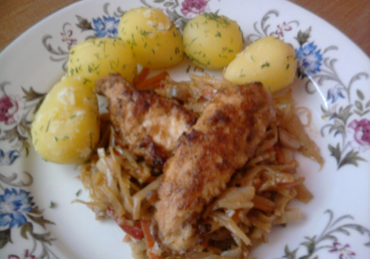 Kotleciki na warzywach w tajskim stylu foto