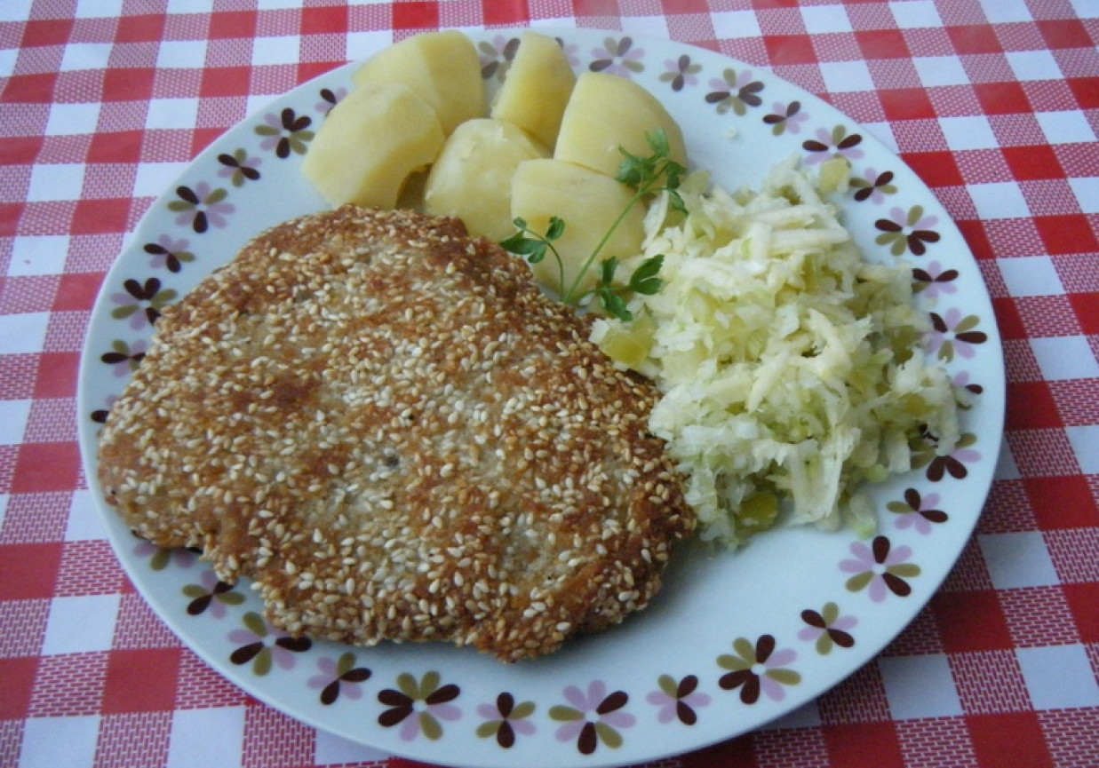 Schab w sezamie foto