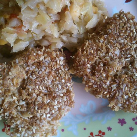 Krok 5 - Kotlety sojowe w panierce sezamowo-otrębowej foto