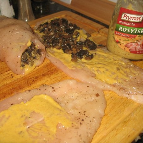 Krok 2 - Kotlety z pieczarkami i musztarda Prymat foto
