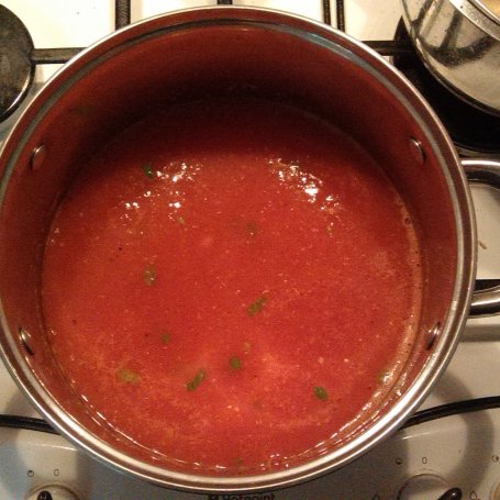 Krok 4 - Krem pomidorowy z bazylią foto