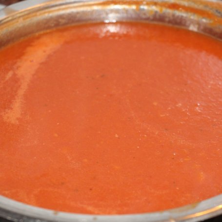 Krok 5 - Krem pomidorowy  z pieczoną papryką foto
