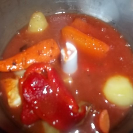 Krok 10 - Krem pomidorowy z pieczonych warzyw foto