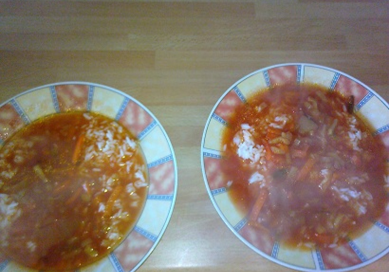 krem pomidorowy z słupkami foto