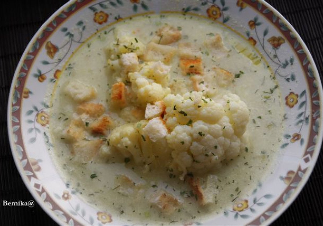 Kremowa \\serowa zupa z kalafiorem foto