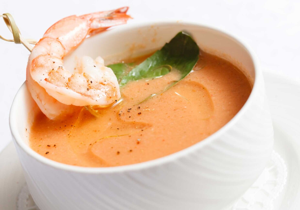 Kremowa zupa z krewetek DoradcaSmaku.pl