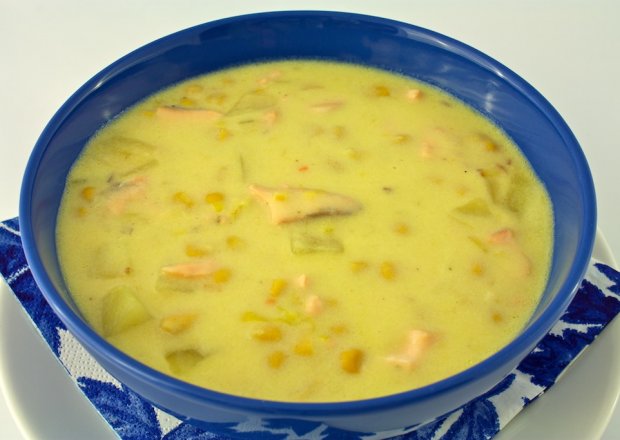 Fotografia przedstawiająca Kremowa zupa z łososia