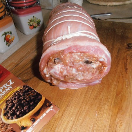 Krok 3 - Kresowy boczek z suszonym jabłkiem foto