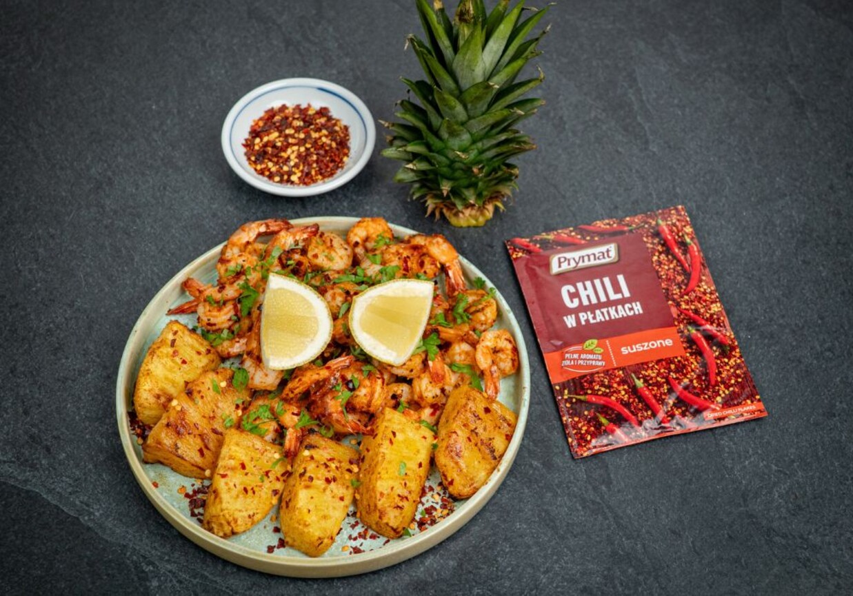 Krewetki z air fryera foto