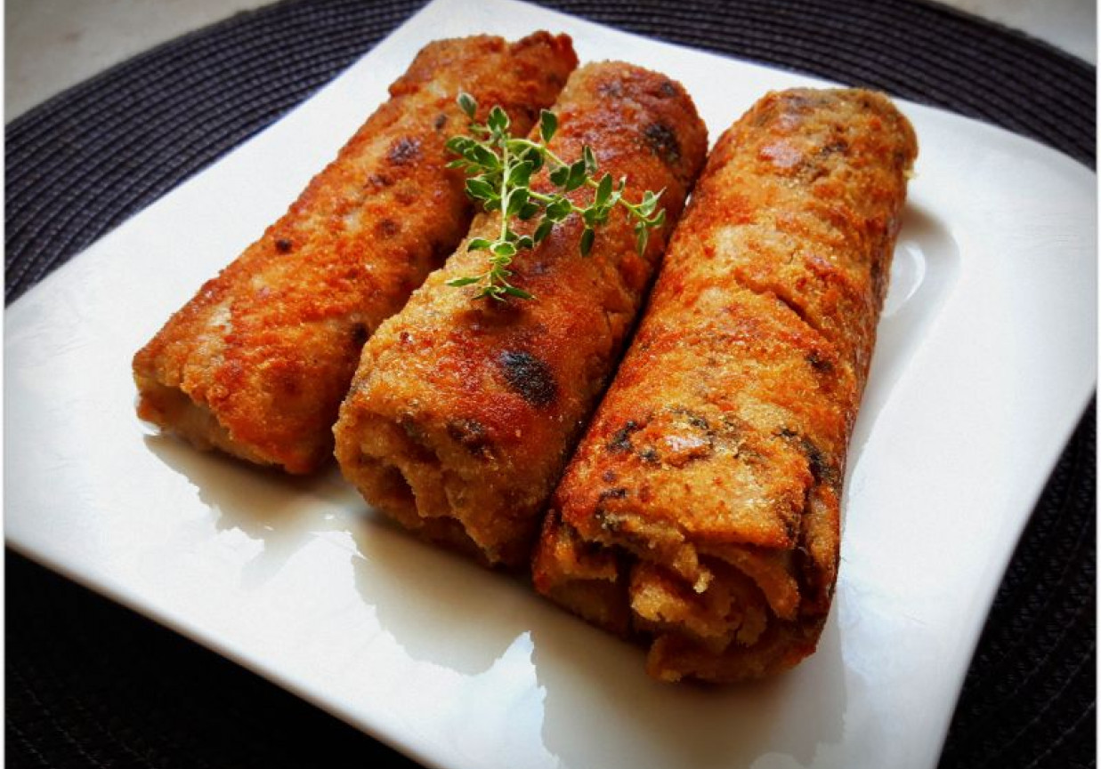 Krokiety z mięsem, grzybami i z kapustą foto