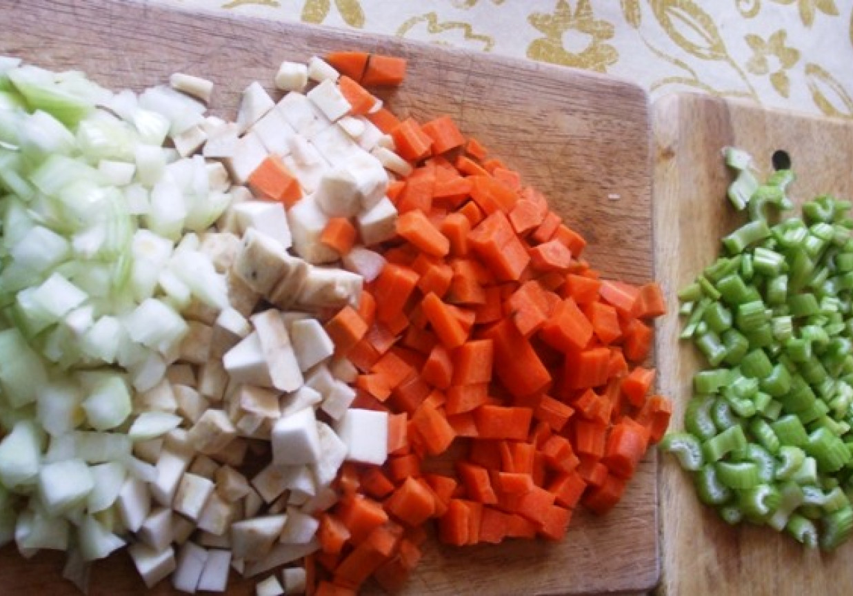 Krupnik na piersiach z kaczki foto