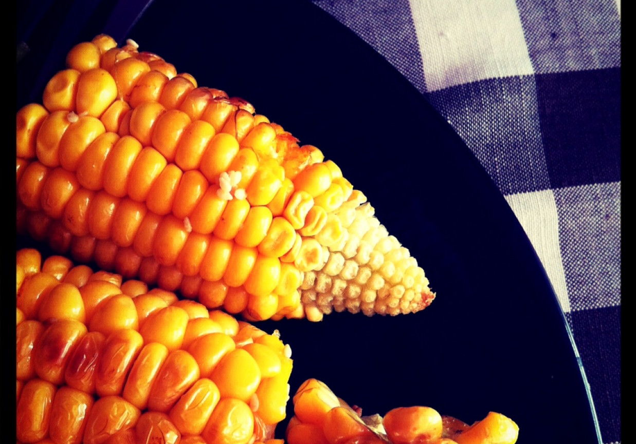 Kukurydza smażona na maśle foto