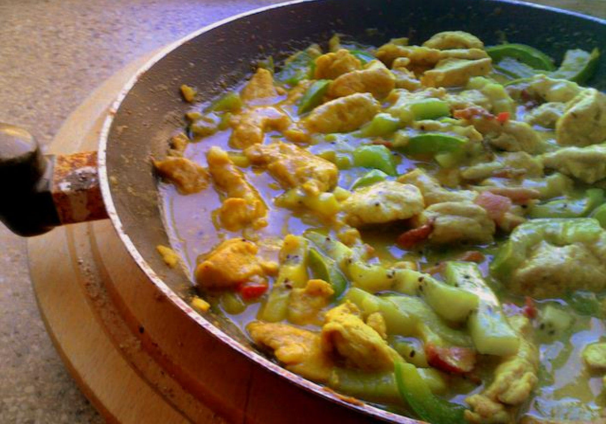 Kurczak curry z kiwi foto
