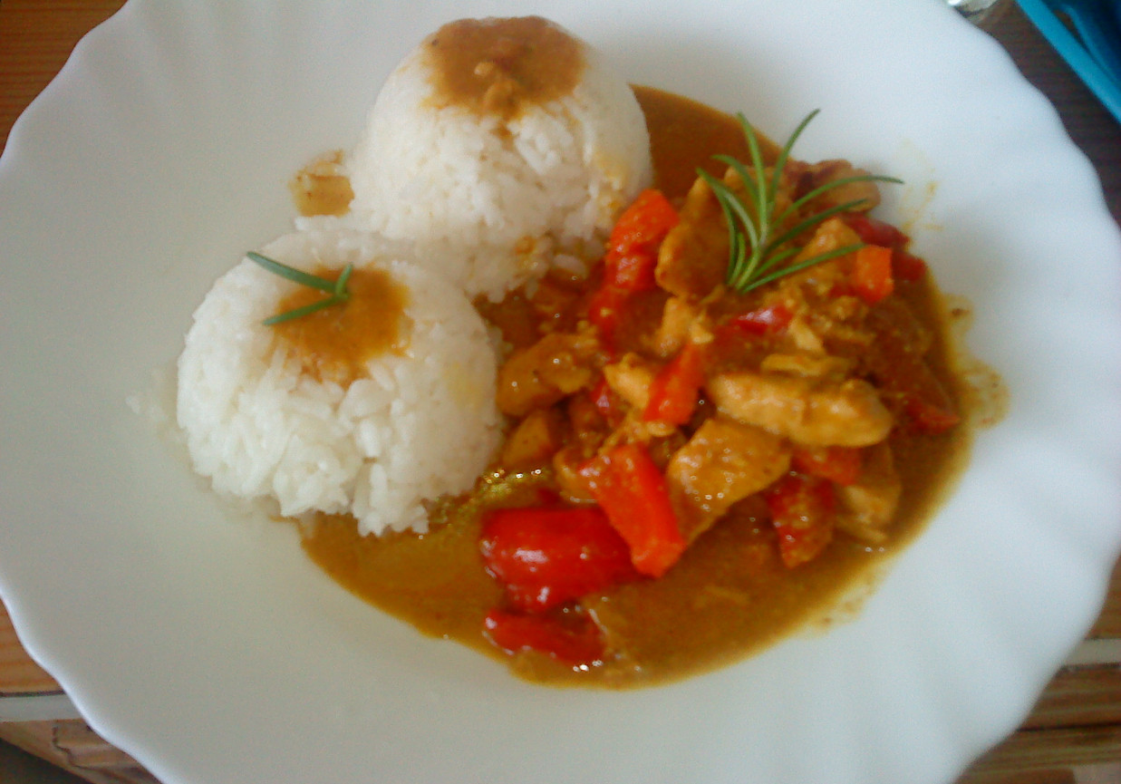 Kurczak Curry z ryżem foto