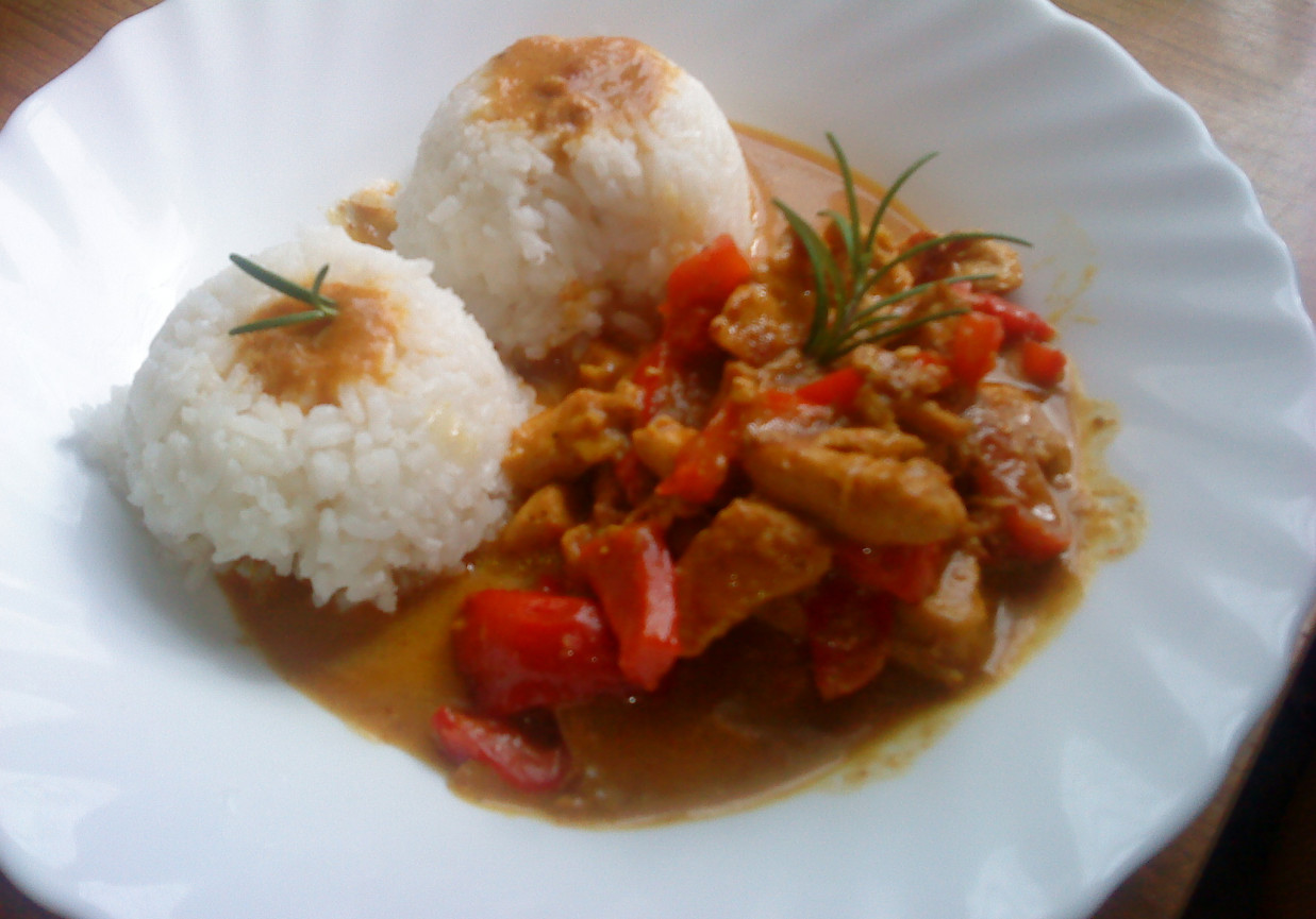 Kurczak Curry z ryżem foto