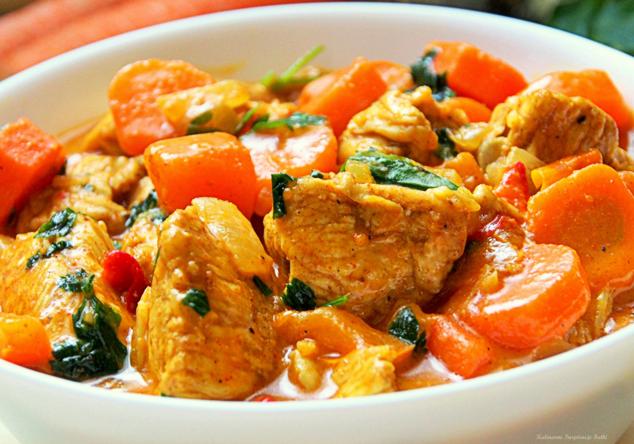 Kurczak curry z warzywami foto