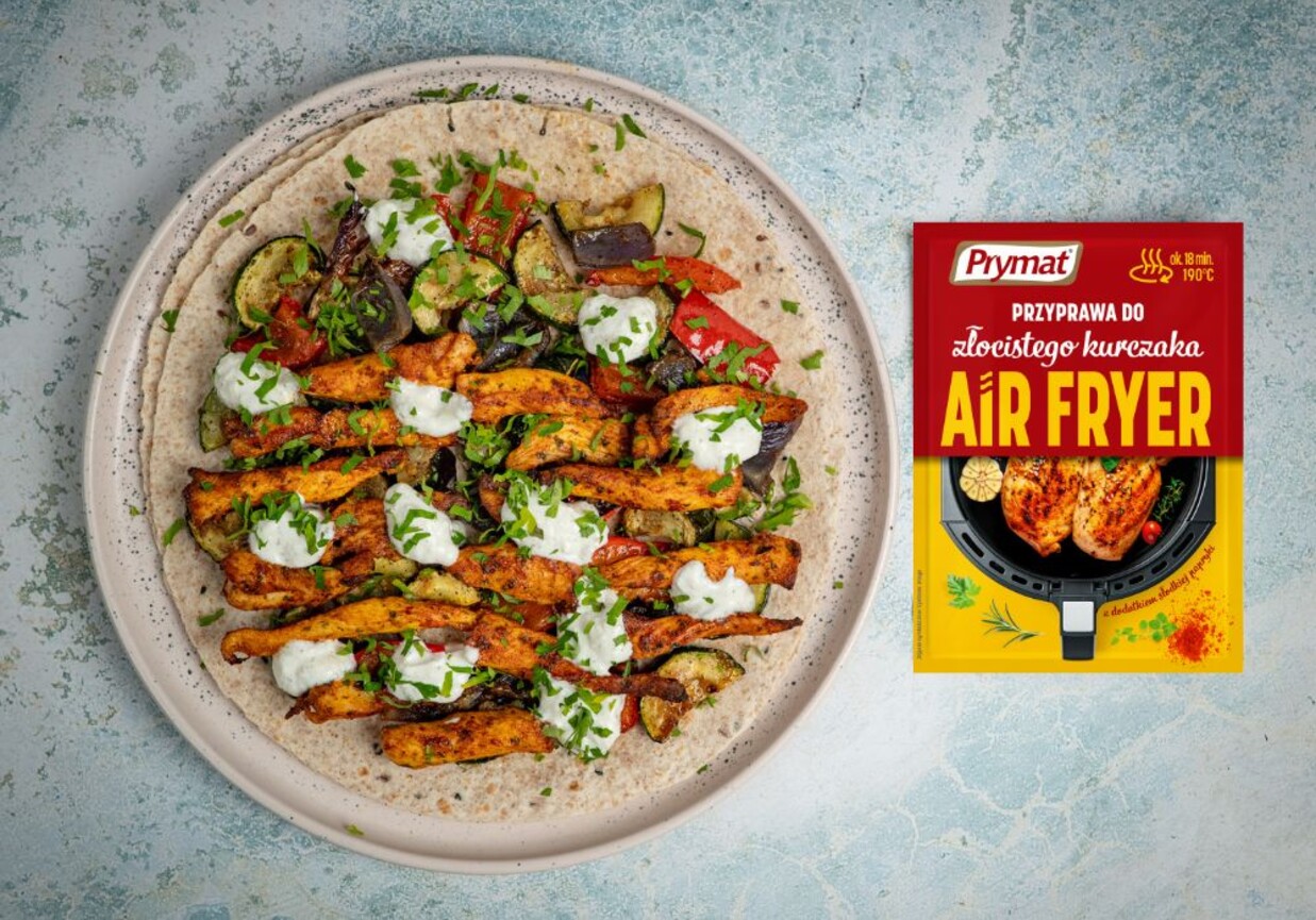 Kurczak gyros z air fryera foto