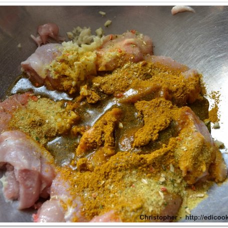 Krok 2 - Kurczak na batatach pod chmurką z mango foto