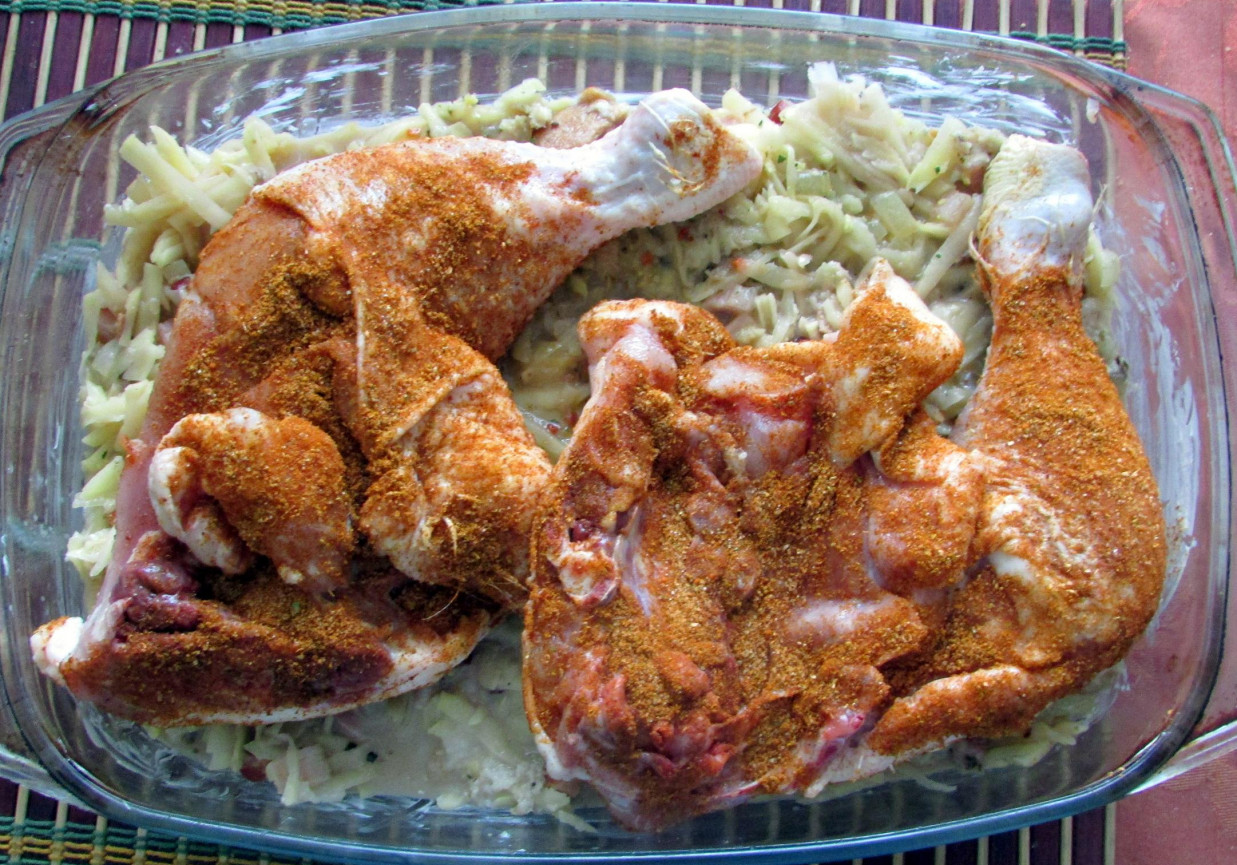 Kurczak na placku czyli kuře na bramboráku foto