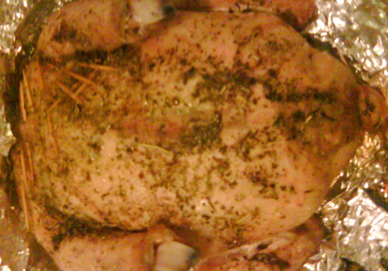 Kurczak pieczony faszerowany - bez kosci foto