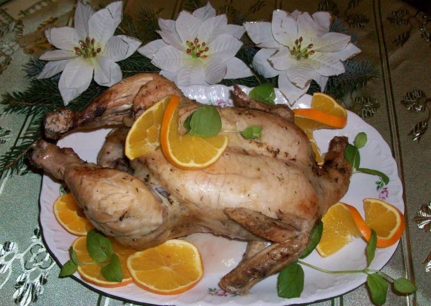 Fotografia przedstawiająca Kurczak pieczony na soli