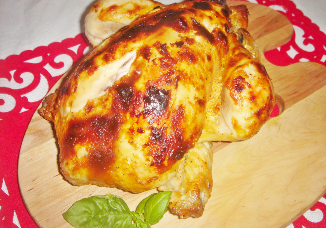 Kurczak pieczony w musztardzie, miodzie i majonezie foto