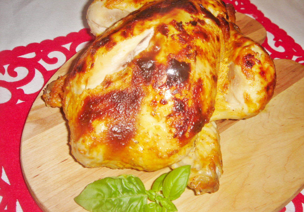 Kurczak pieczony w musztardzie, miodzie i majonezie foto