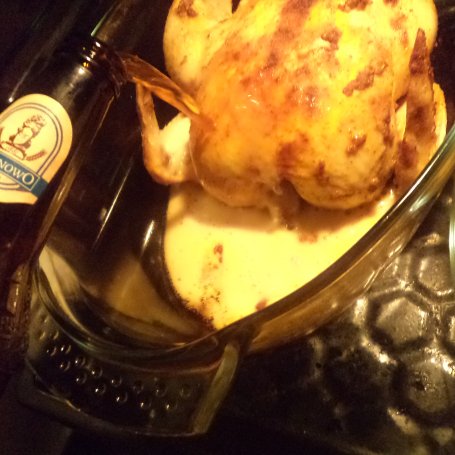 Krok 5 - Kurczak pieczony w piwie :) foto