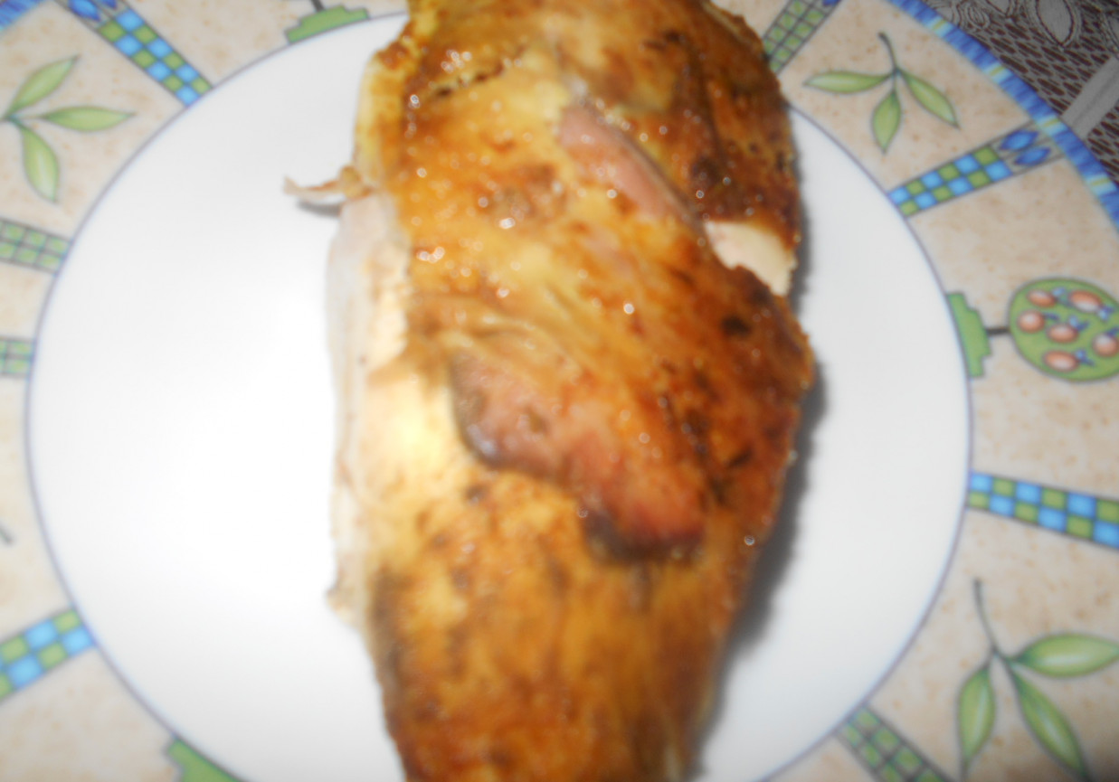 Kurczak pieczony z boczkiem foto