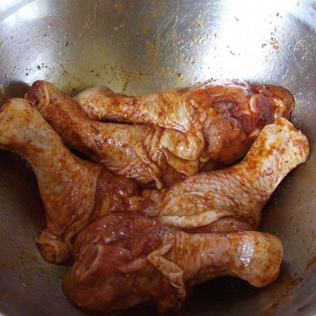 Krok 3 - Kurczak pieczony z brokułem i czerwoną porzeczką  foto