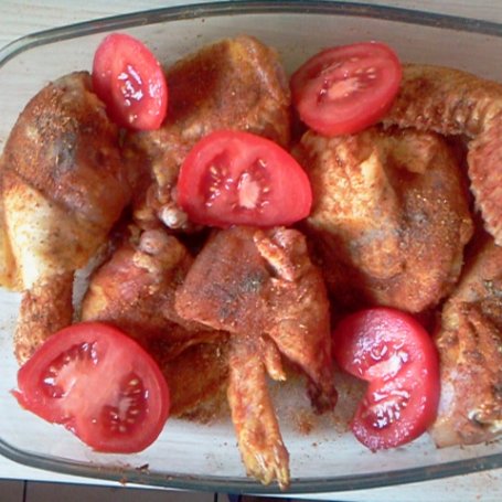 Krok 1 - Kurczak pieczony z pomidorami foto