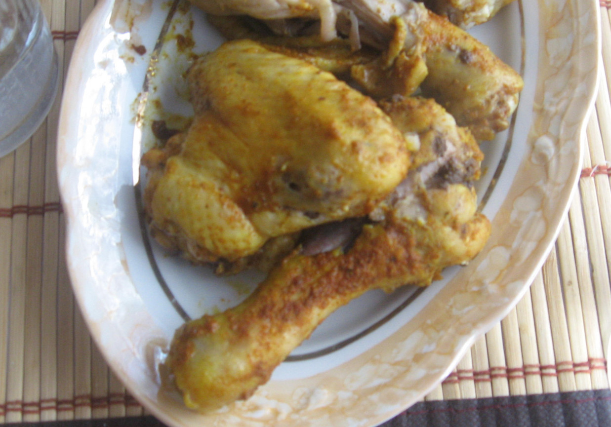 Kurczak w curry i przyprawie - na parze foto