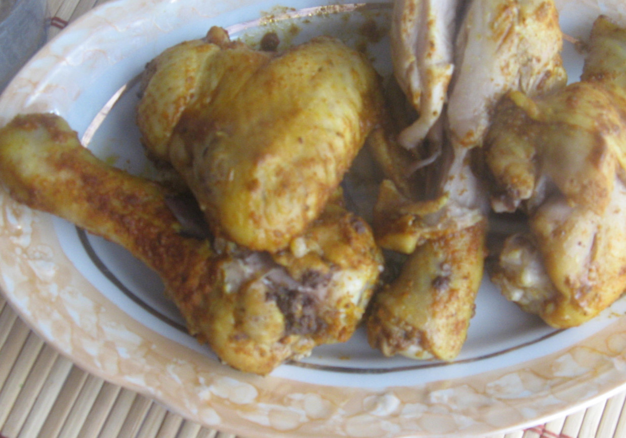 Kurczak w curry i przyprawie - na parze foto